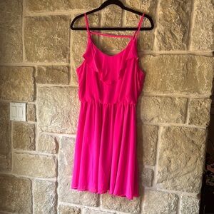 Vibrant Pink Sleeveless Dress